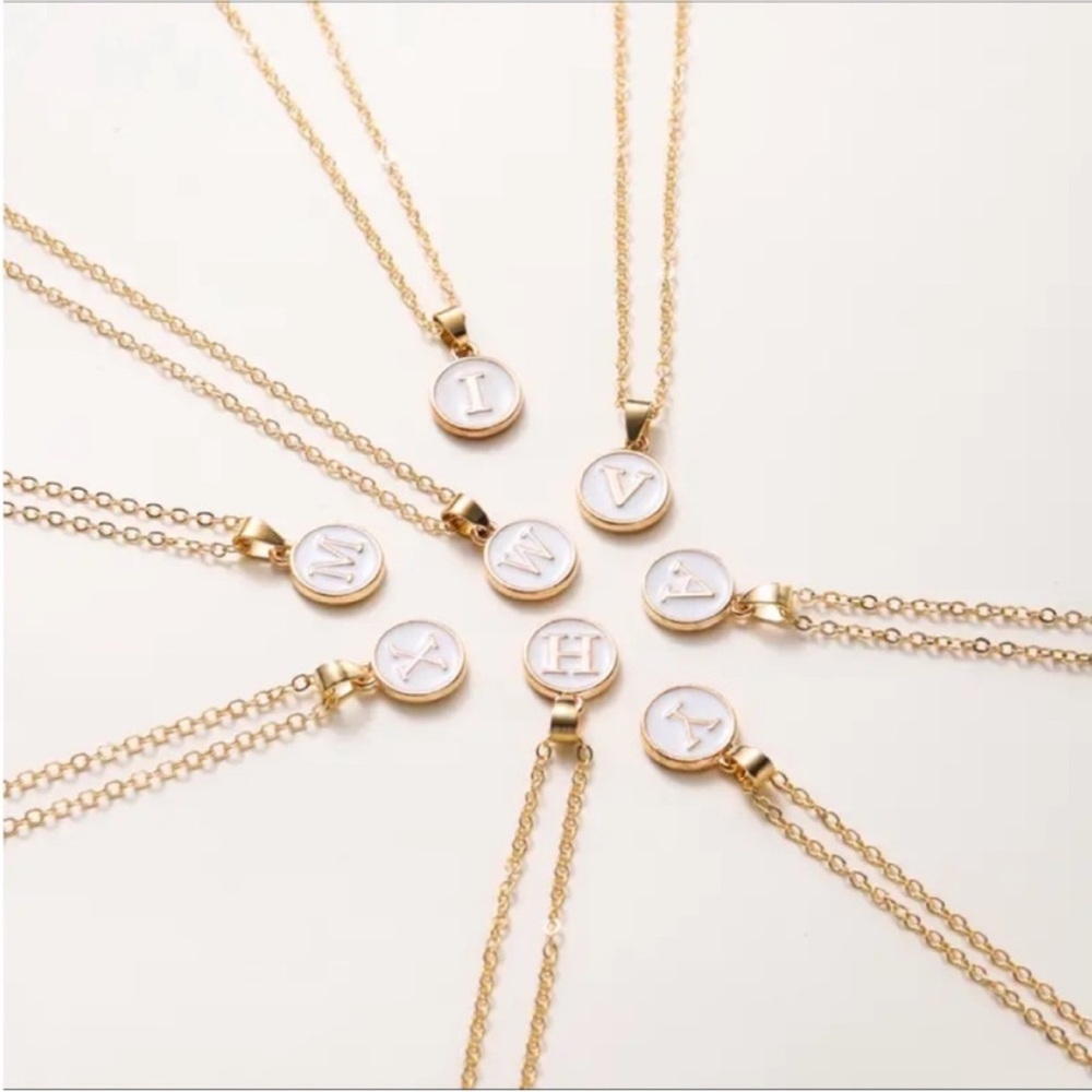 NWOT Anthropologie Gold Initial Pendant Necklace